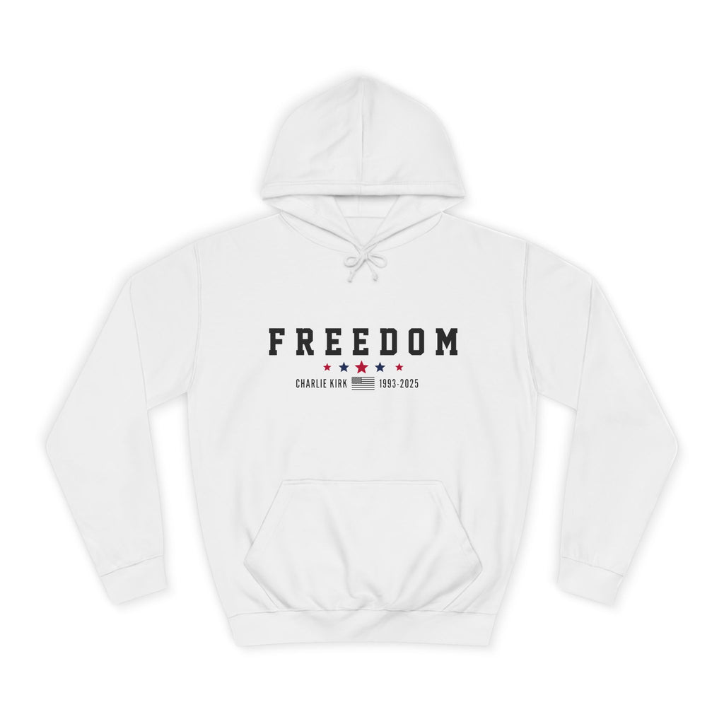 Freedom Unisex College Hoodie - Charlie Kirk Memoir Edition