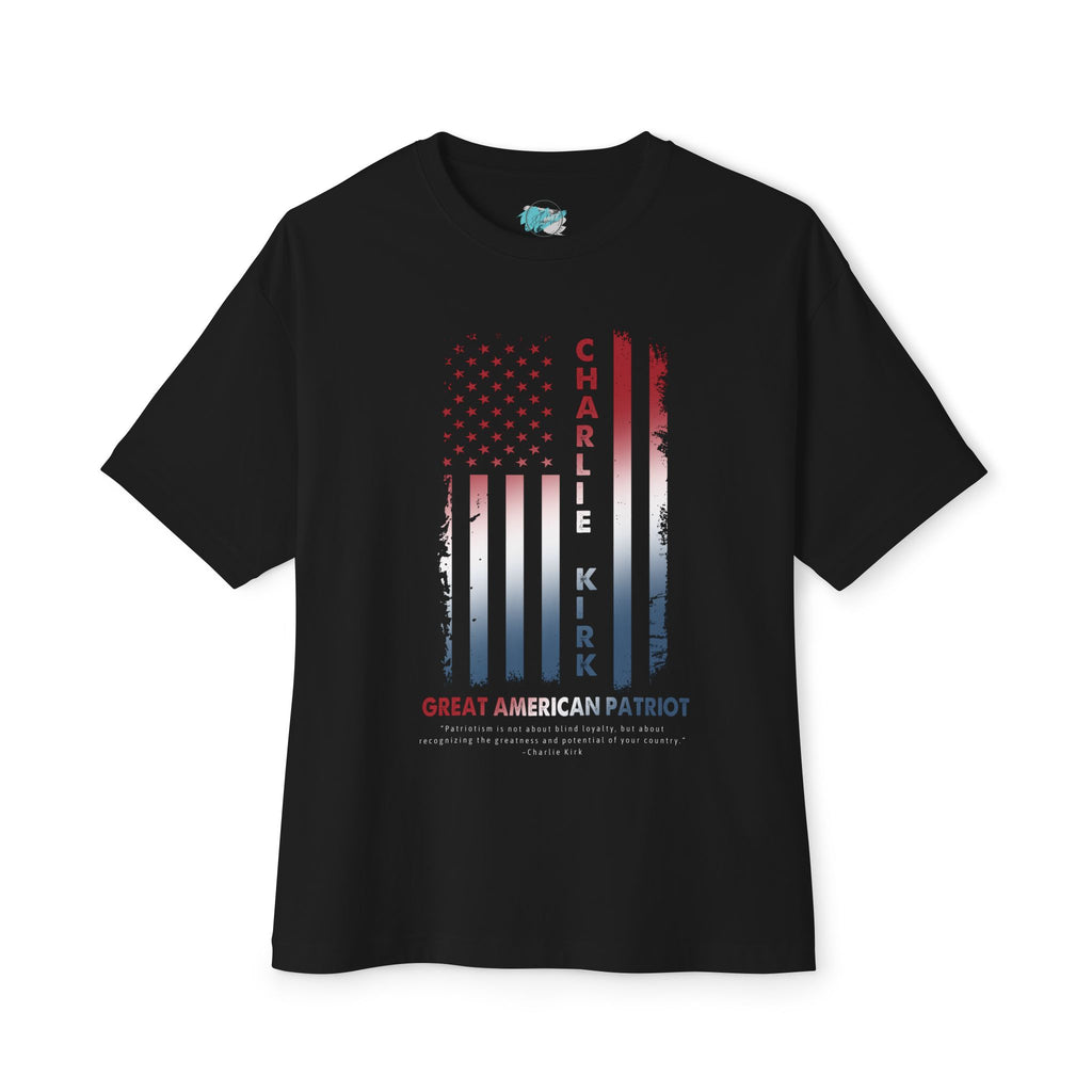 Patriotism - Oversized Boxy T-Shirt – Charlie Kirk Memoir Edition
