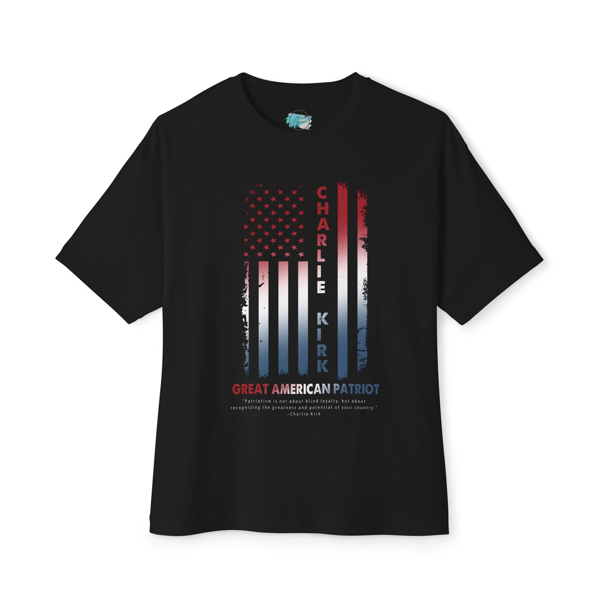 Patriotism - Oversized Boxy T-Shirt – Charlie Kirk Memoir Edition