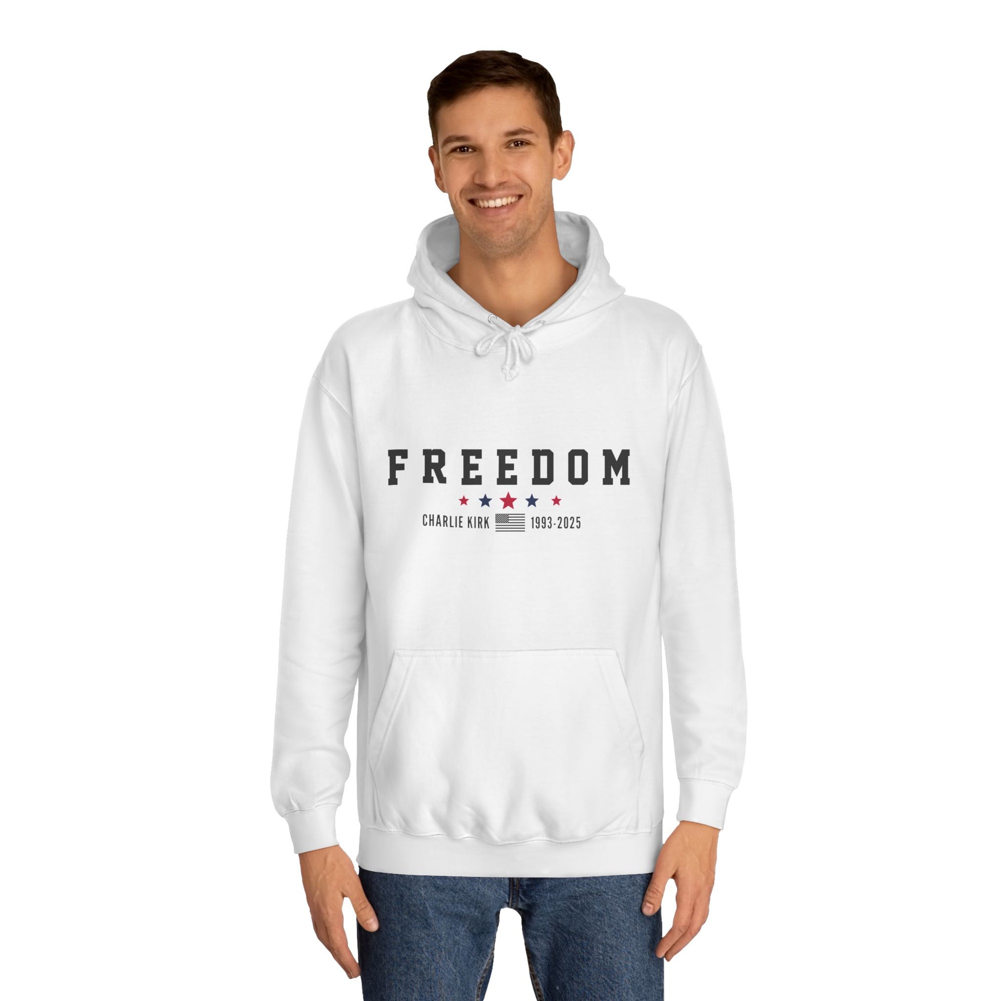 Freedom Unisex College Hoodie - Charlie Kirk Memoir Edition