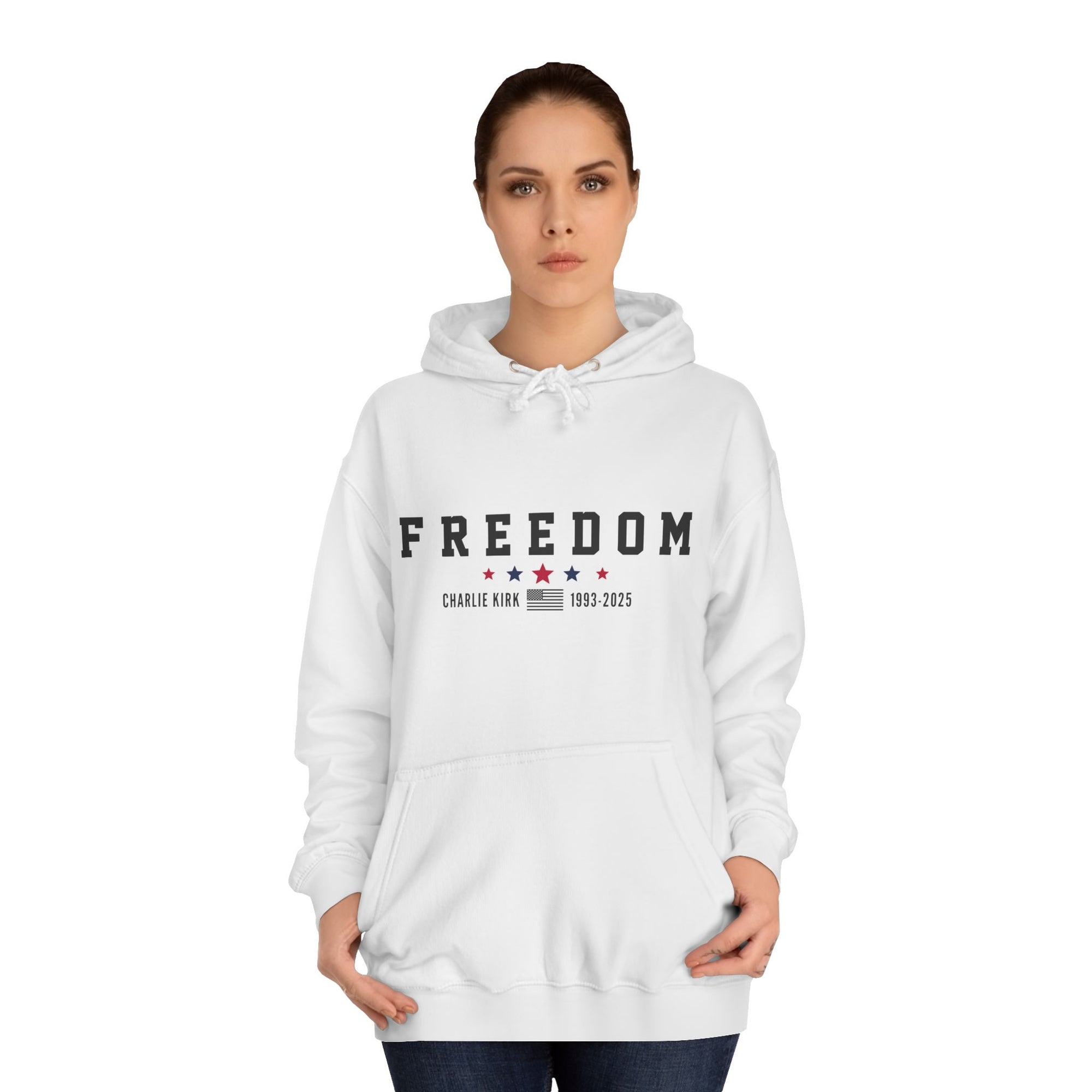 Freedom Unisex College Hoodie - Charlie Kirk Memoir Edition